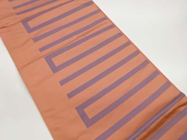 抽象横段模様織出し袋帯